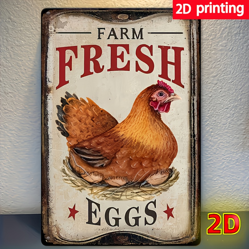 Home Bar Cafe - [ Farm Fresh Eggs Sign] Rustic