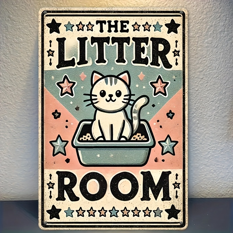 Home Bar And Restaurant - Retro Cat Litter Room Iron Metal
