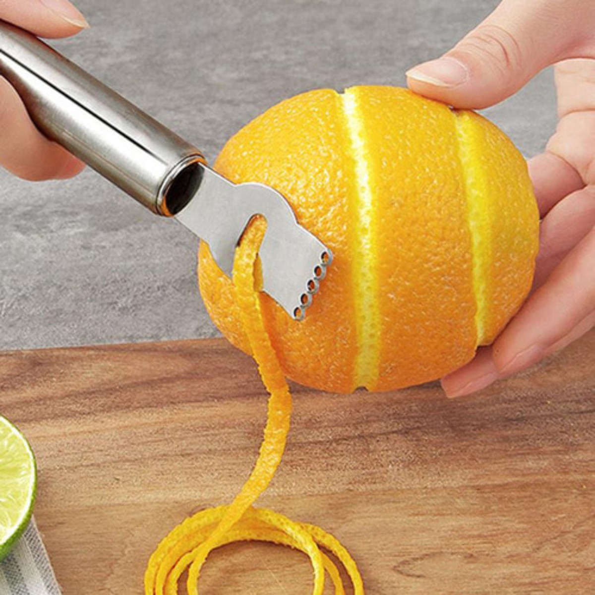 Silver Lemon Zester Tool/Corer - Peeler Channel Knife ulasan dan harga