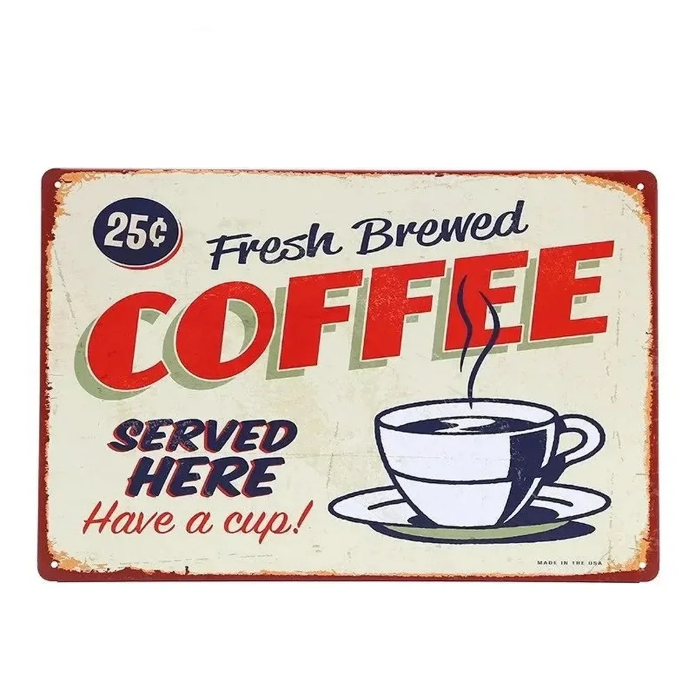 Plaque Metal Signs Drink Coffe - Home Bar Cafe ulasan dan harga