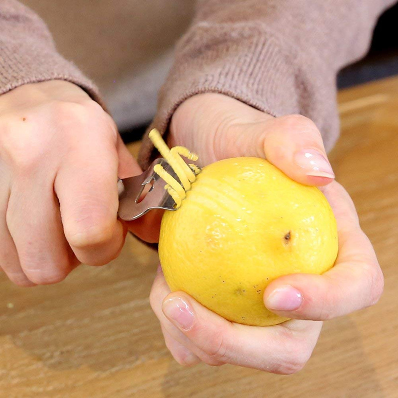 LMETJMA Stainless Steel Lemon  - Peeler Channel Knife ulasan dan harga