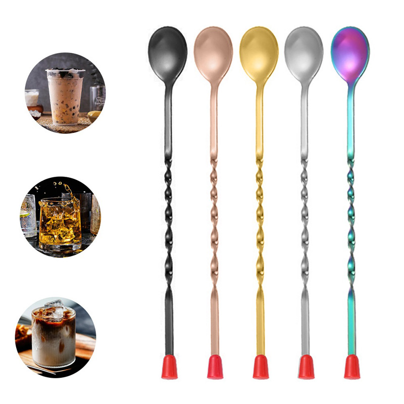100Pcs/Lot Stainless Steel Twi - Bar Spoon Twisted ulasan dan harga