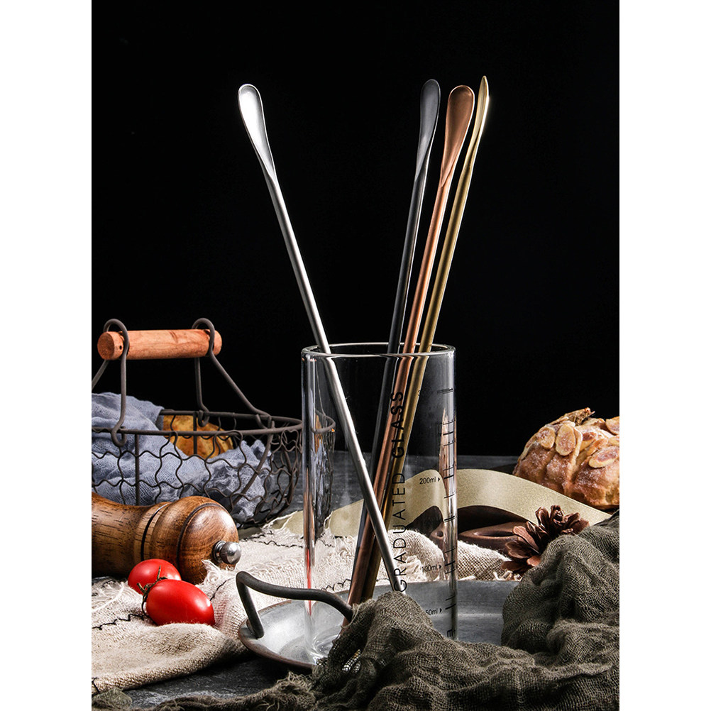 2Pcs Stainless Steel Cocktail  - Bar Spoon Twisted ulasan dan harga