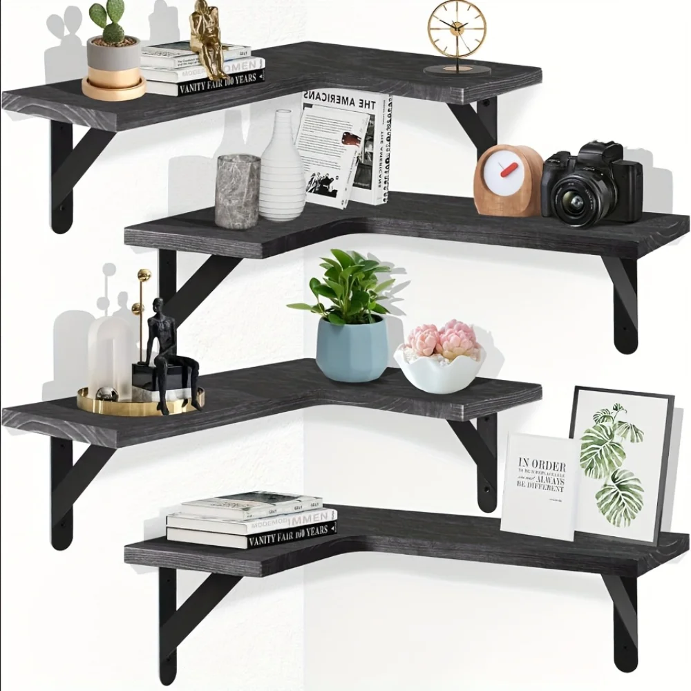 Natural Wood Grain Floating Sh - Home Bar Shelf ulasan dan harga