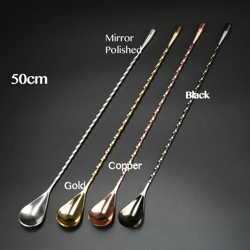 50cm Cocktail Bar Spoon 304 St - Bar Spoon Twisted ulasan dan harga