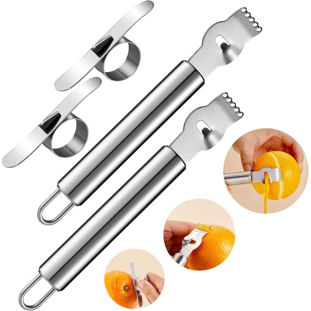 4-Piece Stainless Steel Lemon  - Peeler Channel Knife ulasan dan harga