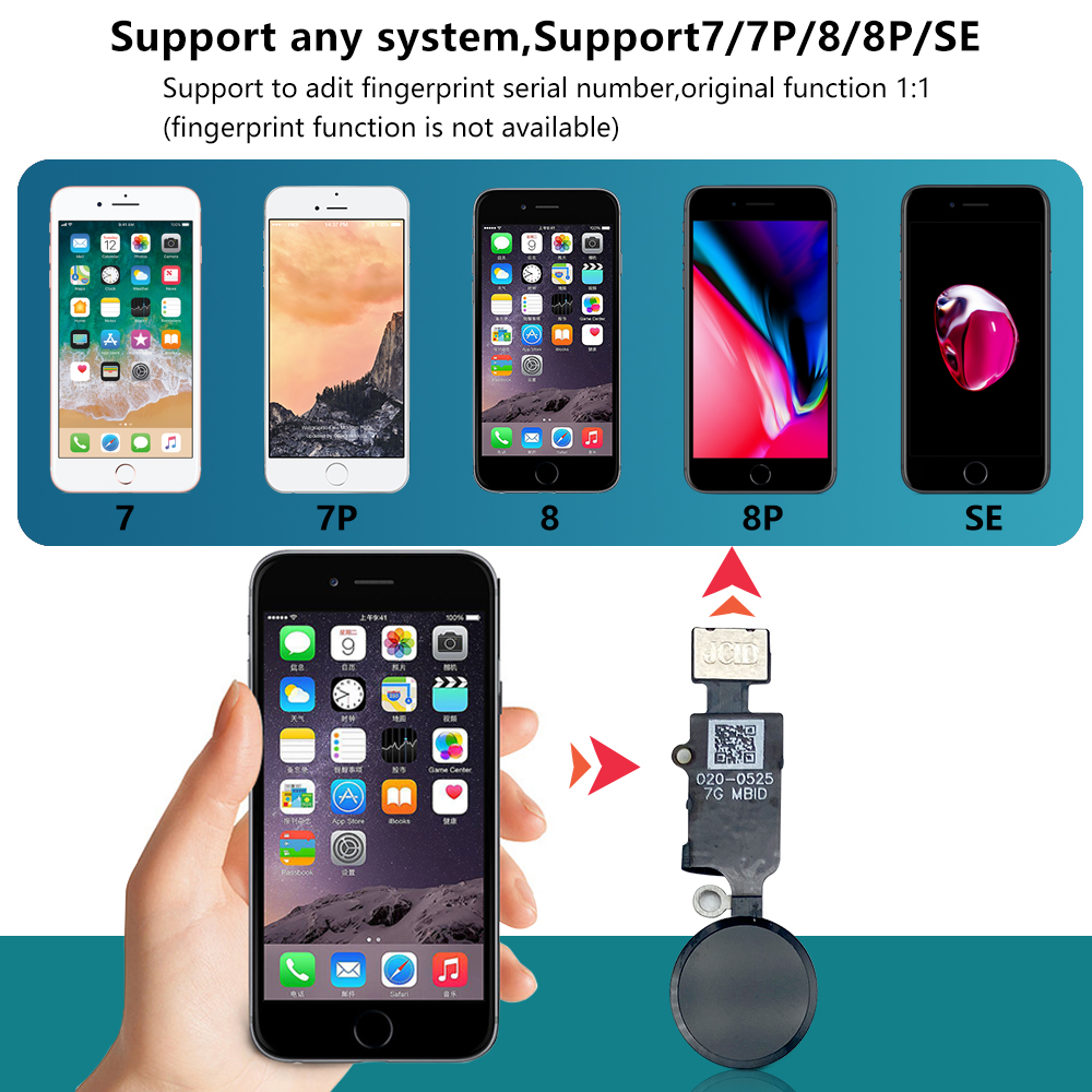 JC 6th 3D Home Button Flex For - Home Bar Iphone ulasan dan harga