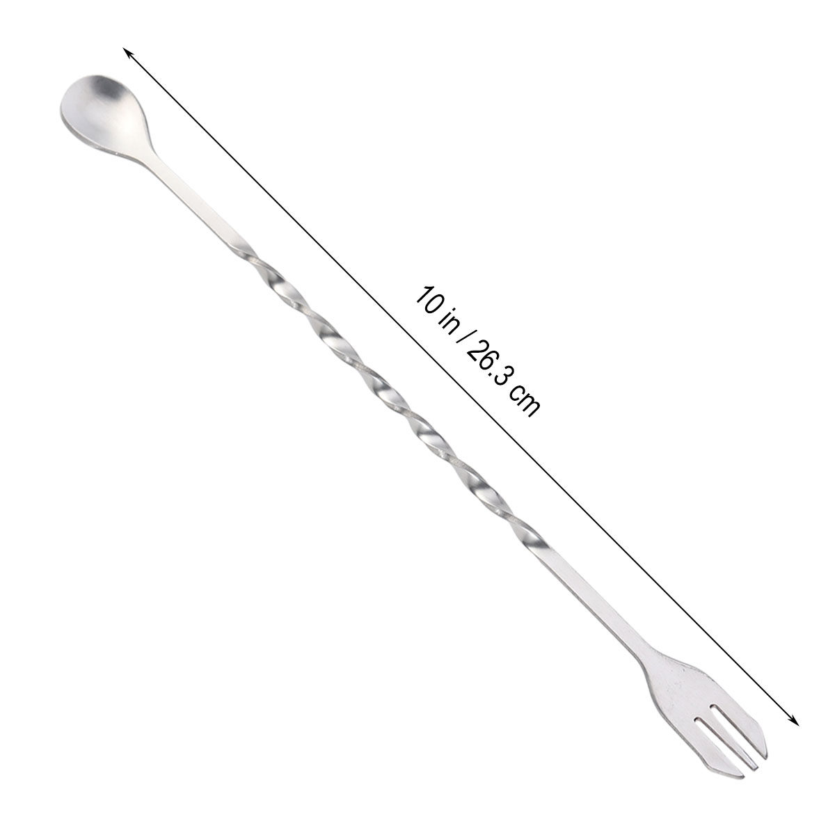 304 Stainless Steel Cocktail T - Bar Spoon Twisted ulasan dan harga