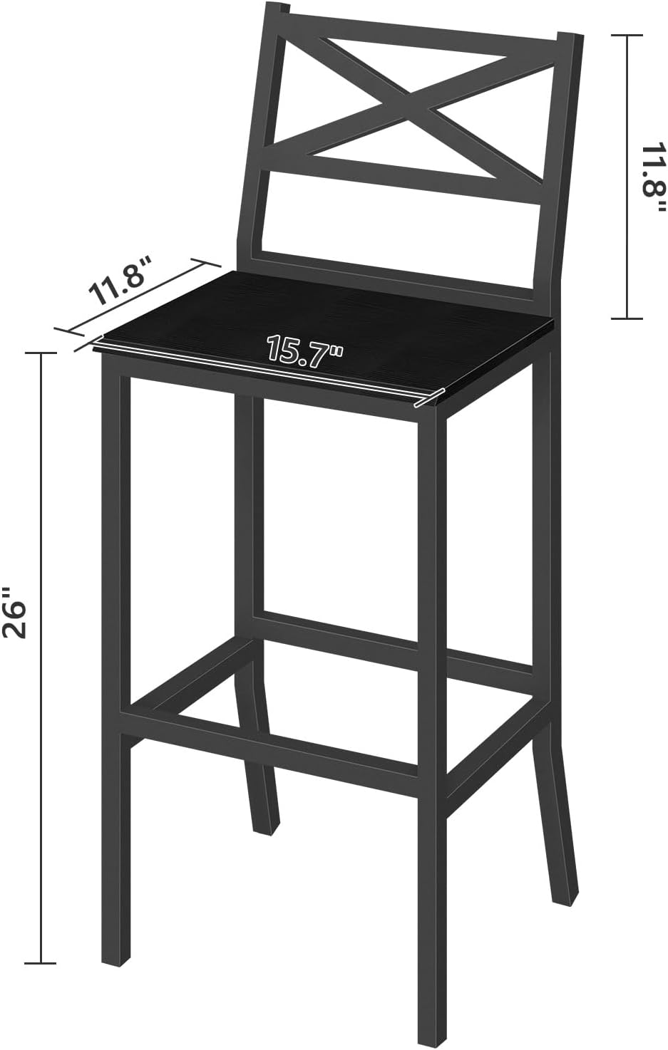 Bar Stools, Set of 2 Bar Chair - Home Bar Stools ulasan dan harga
