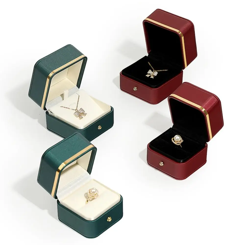 Fashion PU Leather Square Ring - Bar Cart Gold ulasan dan harga