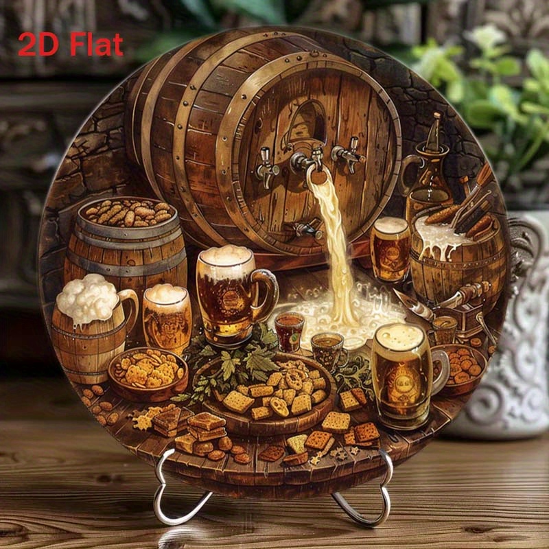 1Pc Round 2D Flat Aluminum Sig - Home Bar Cafe ulasan dan harga