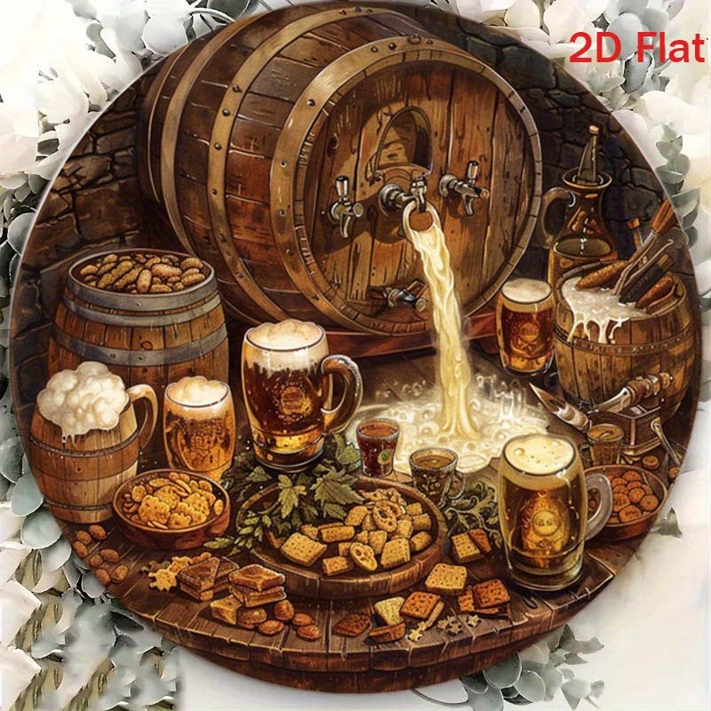 1Pc Round 2D Flat Aluminum Sig - Home Bar Cafe ulasan dan harga