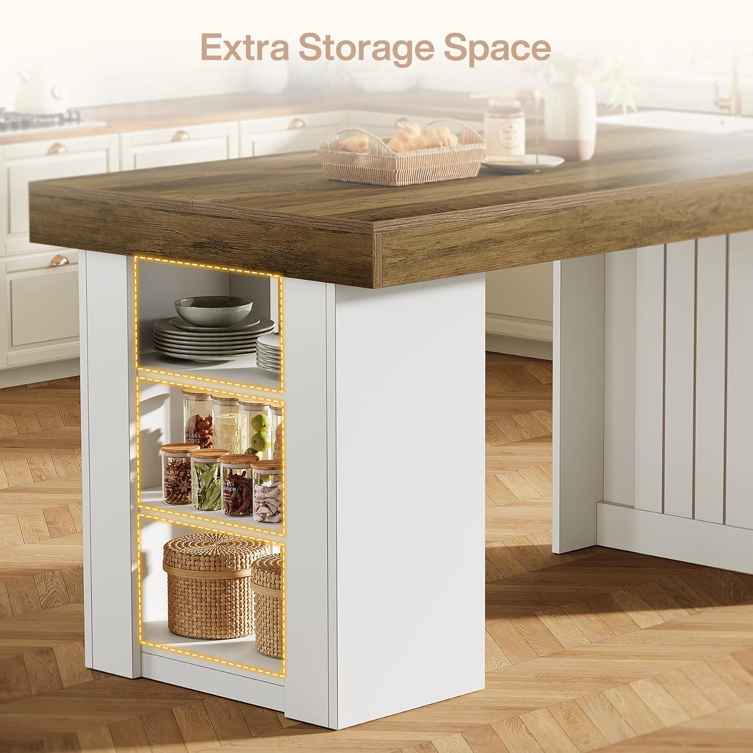 Kitchen Island with Storage, 5 - Home Bar And Counter ulasan dan harga
