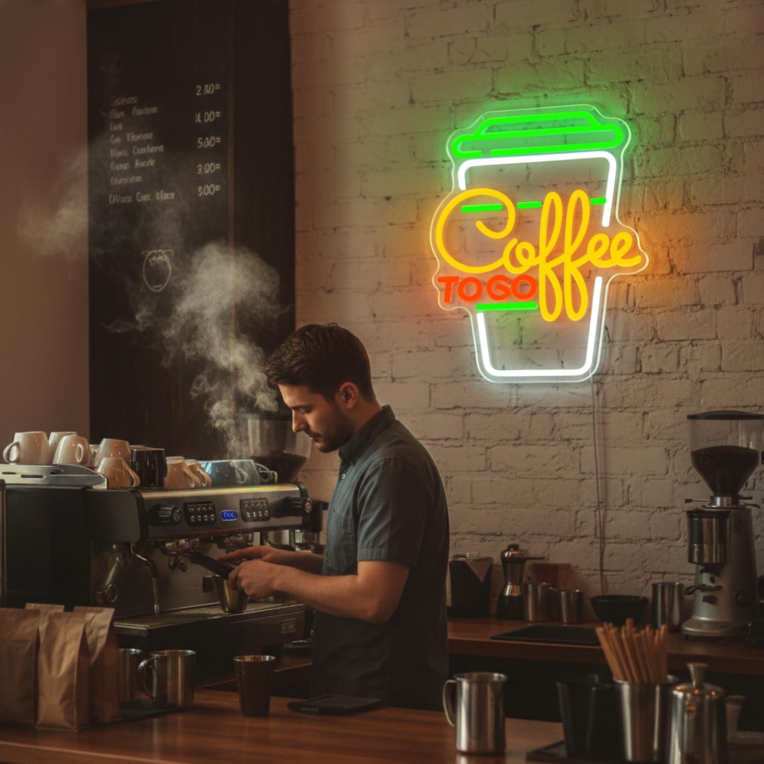 Coffee Neon Sign USB Dimmable  - Home Bar And Restaurant ulasan dan harga