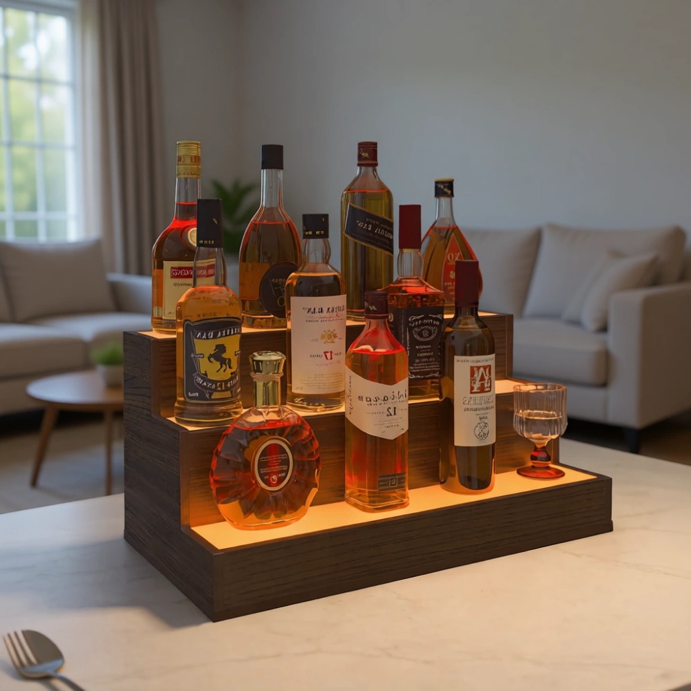 Home Bar LED Bottle Display Sh - Home Bar Shelf ulasan dan harga