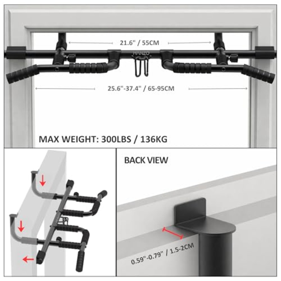 Doorway Pull Up Bar Set with S - Home Bar Set ulasan dan harga