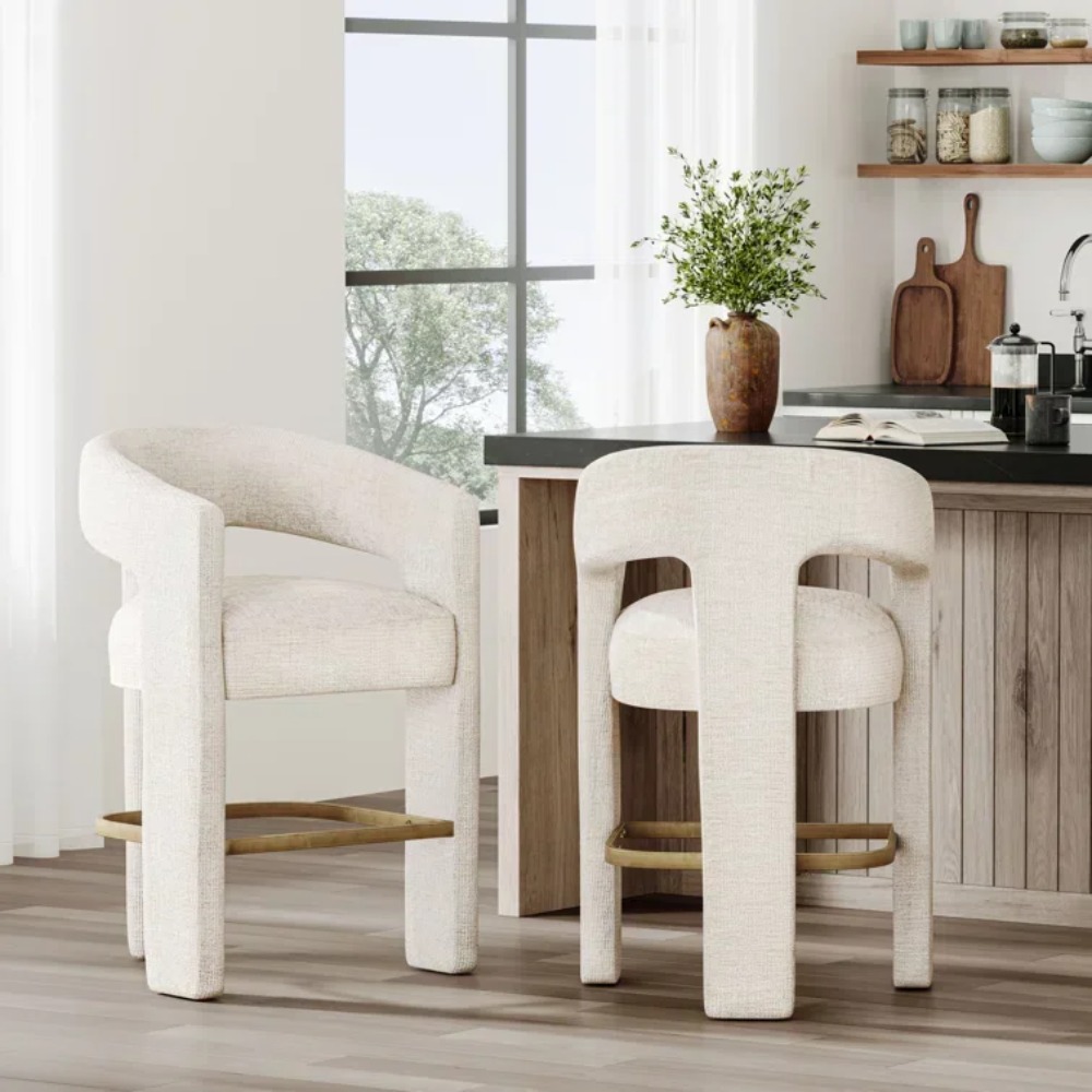 Modern Upholstered Counter Sto - Home Bar Stools ulasan dan harga
