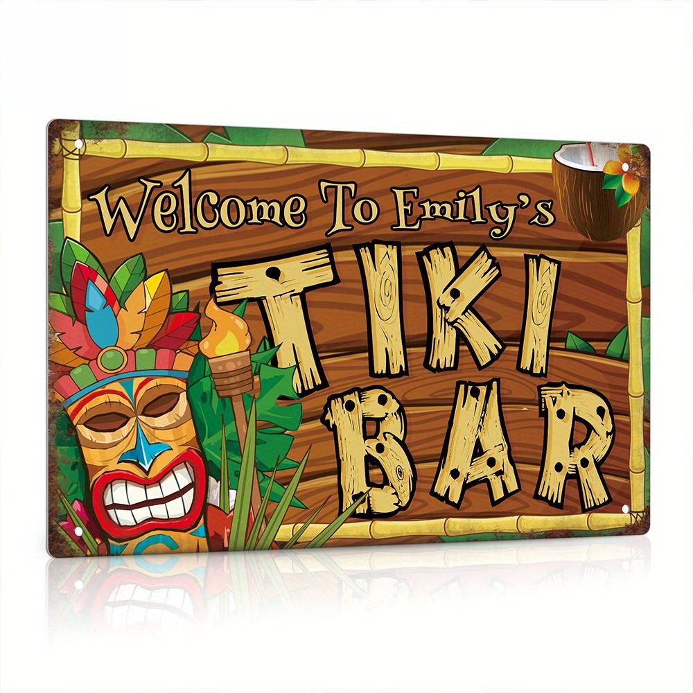 Custom  Decor Tiki Bar Sign, P - Home Bar And Restaurant ulasan dan harga