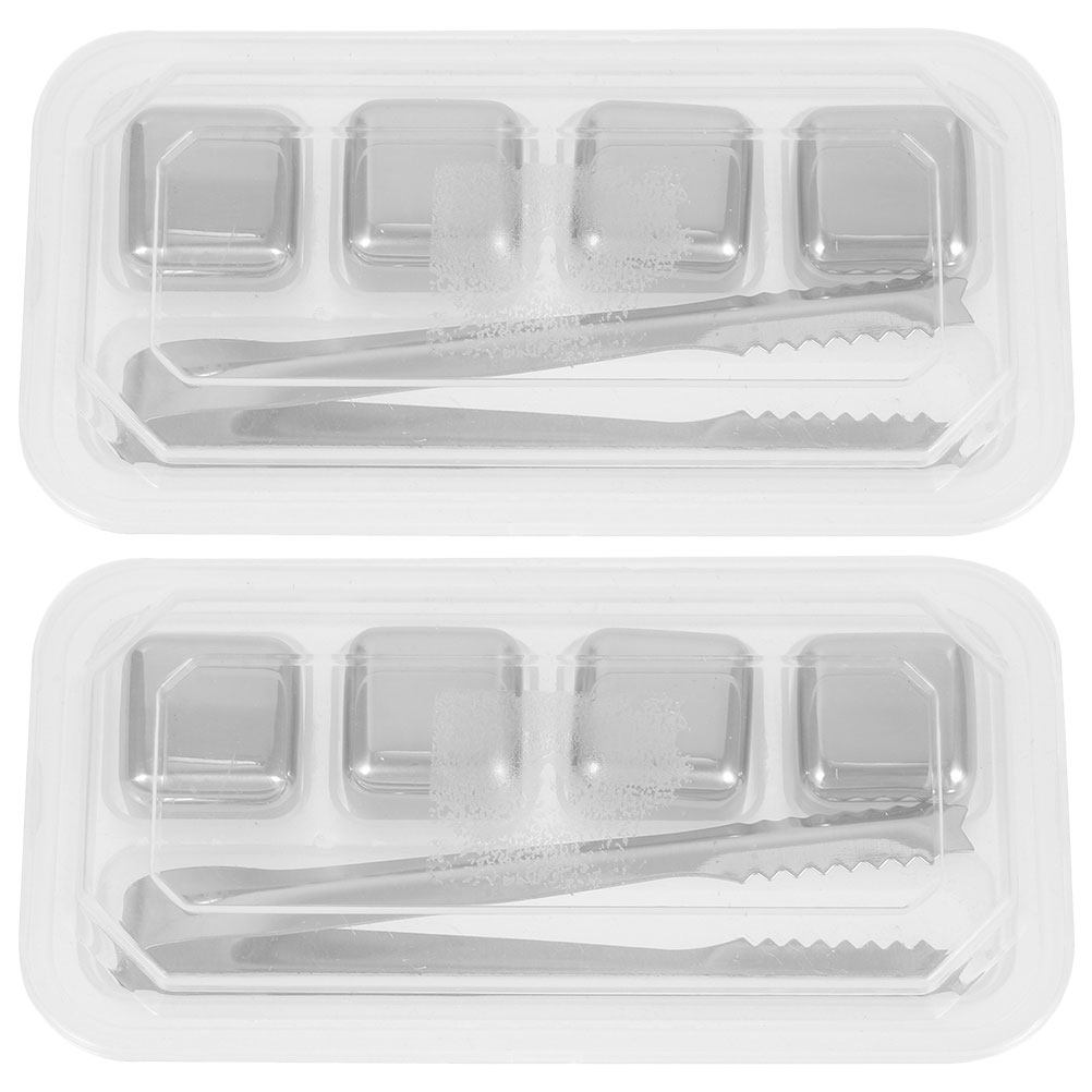 2Sets Stainless Steel Ice Cube - Home Bar Set ulasan dan harga