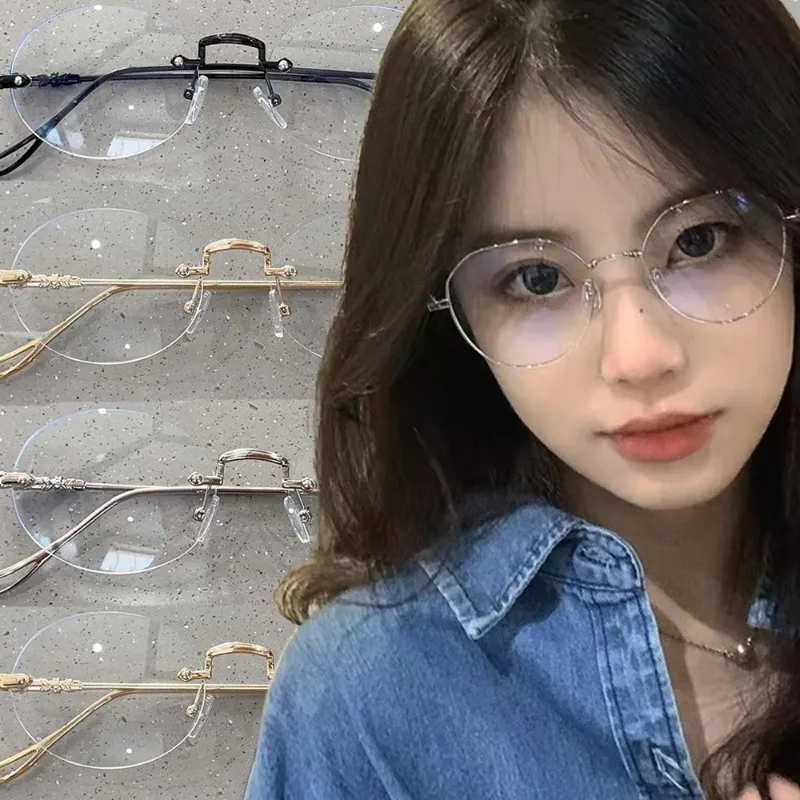 1/2Pcs Rimless Oval Glasses fo - Old Fashioned Glass ulasan dan harga