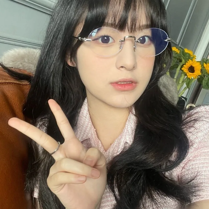 1/2Pcs Rimless Oval Glasses fo - Old Fashioned Glass ulasan dan harga