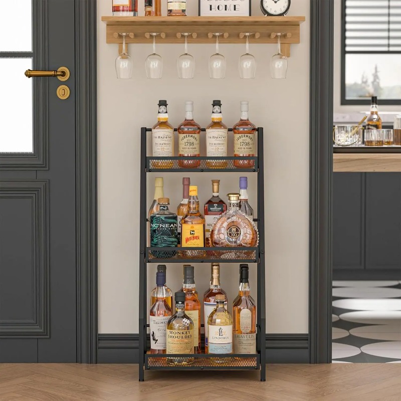 3-Tier Ladder Wine Rack Freest - Home Bar Shelf ulasan dan harga