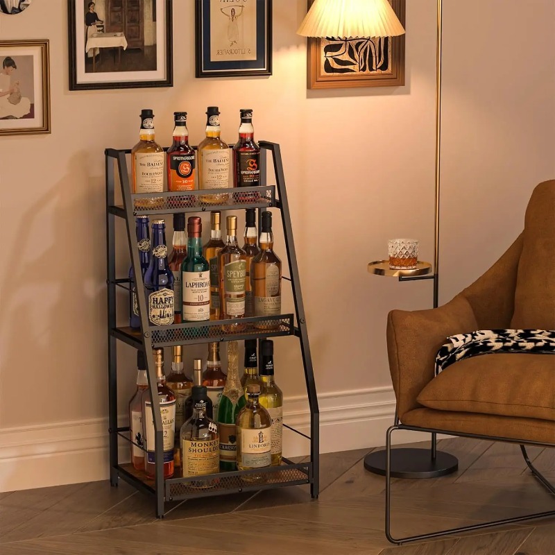 3-Tier Ladder Wine Rack Freest - Home Bar Shelf ulasan dan harga