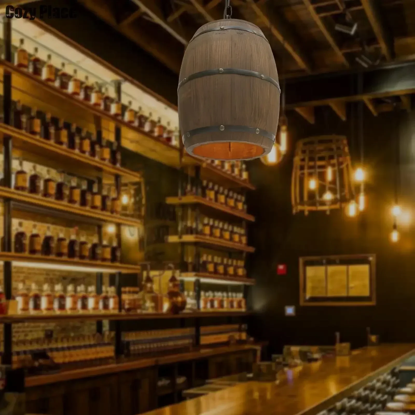 Rustic Lamp Vintage Chandelier - Home Bar Cafe ulasan dan harga