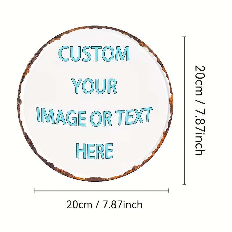 Custom Round Metal Tin Sign, P - Home Bar Cafe ulasan dan harga