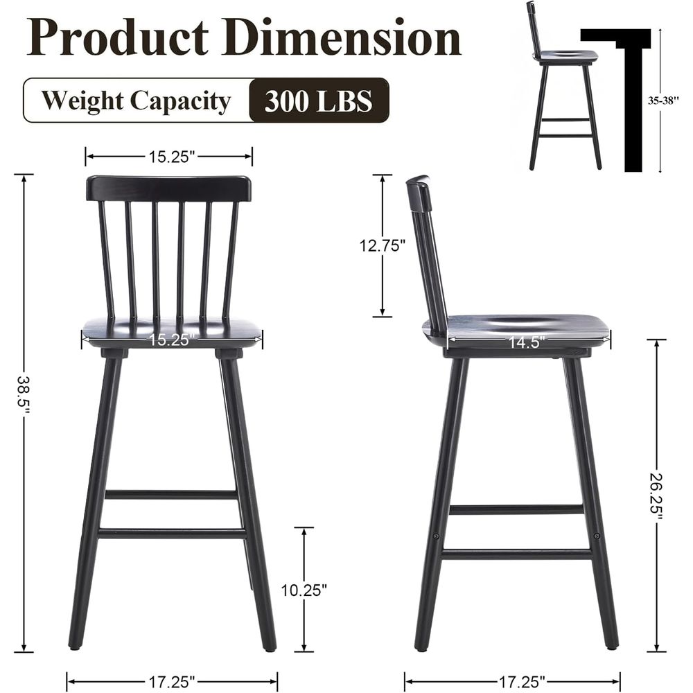 Set of 4, 26 Counter Height Wo - Home Bar Stools ulasan dan harga